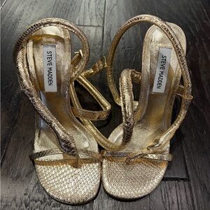 Steve Madden Gold Textured Heels